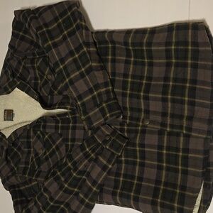 Roper‎ Boys Sherpa Lined Long Sleeve Plaid Flannel Jacket Size XL (16-18)